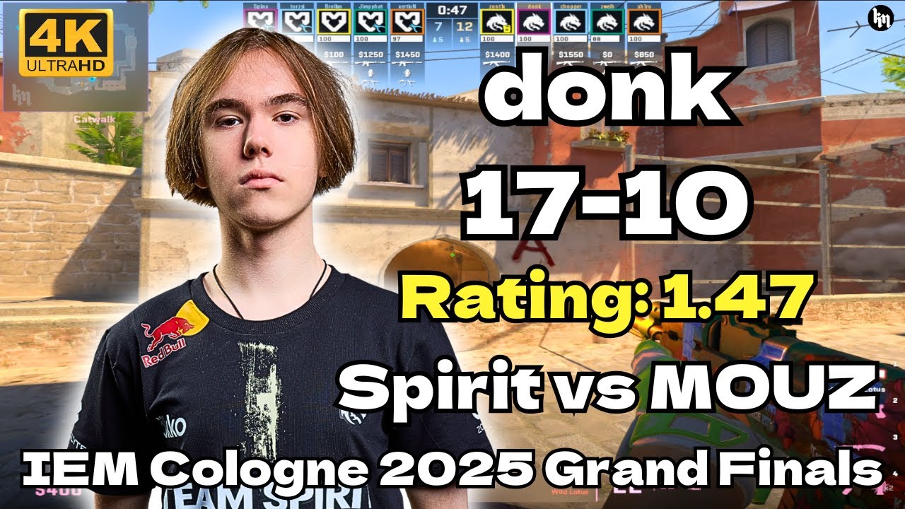 🔥donk (17-10) Spirit vs MOUZ (Mirage) | IEM Cologne 2025 | Aug 3, 2025 | CS2 POV