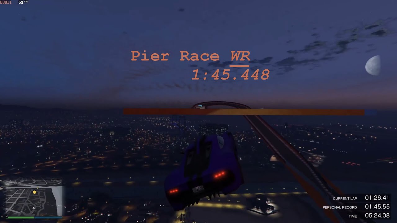 GTA Online - Pier Race 59 FPS WR - 1:45.448