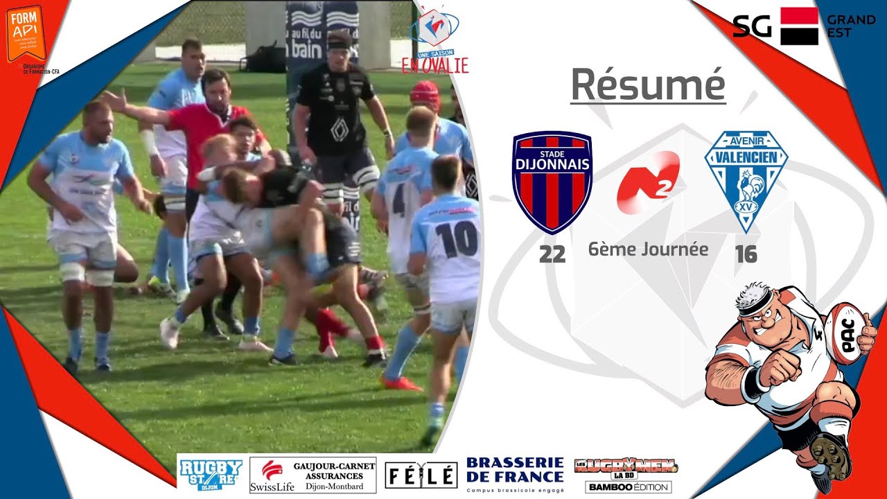 Résumé Stade Dijonnais vs Avenir Valencien Rugby - Officiel
