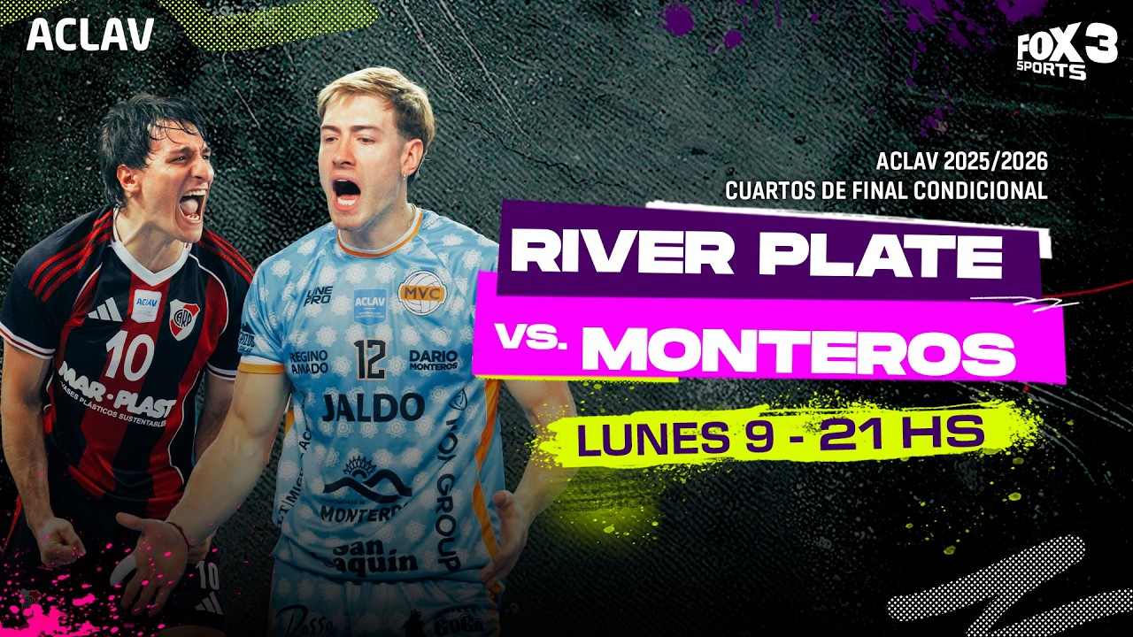 EN VIVO 🔴  RIVER PLATE VS MONTEROS VÓLEY || ACLAV 4TOS DE FINAL CONDICIONAL
