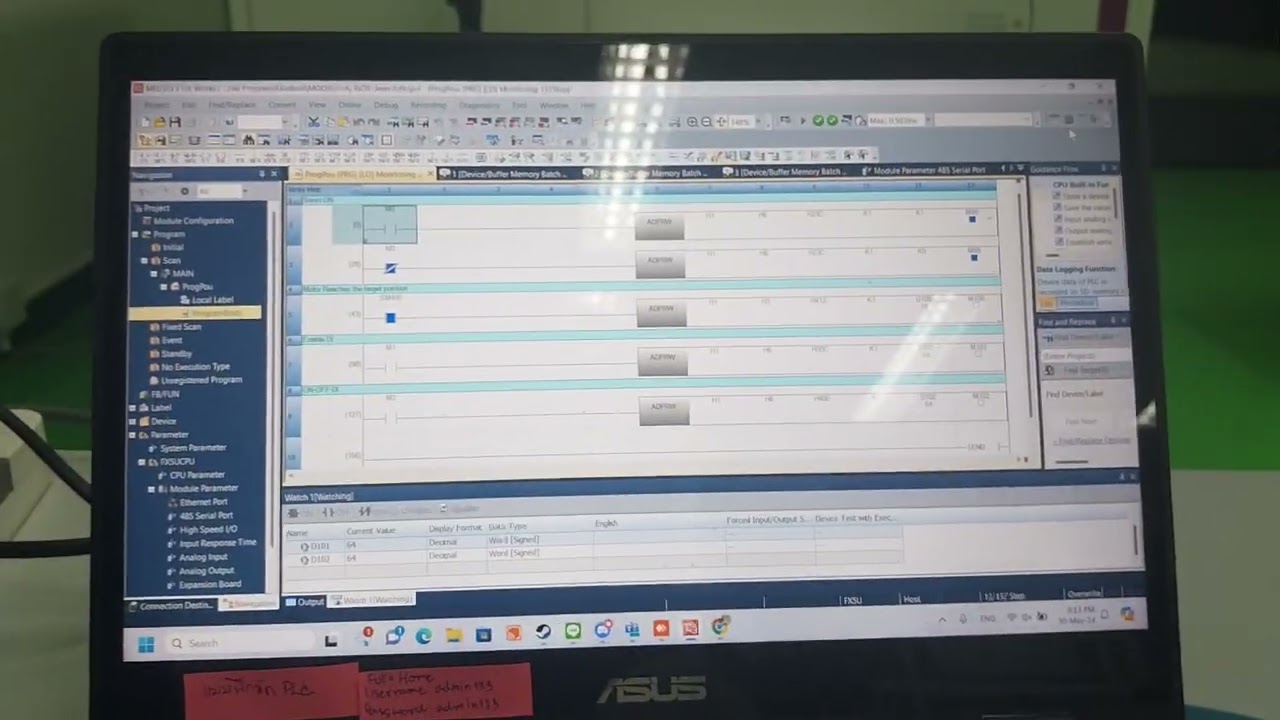 PLC น่ารู้ EP6 : PLC FX5U Commu Via Servo Moter Delta ASDA-B3 Modbus RTU