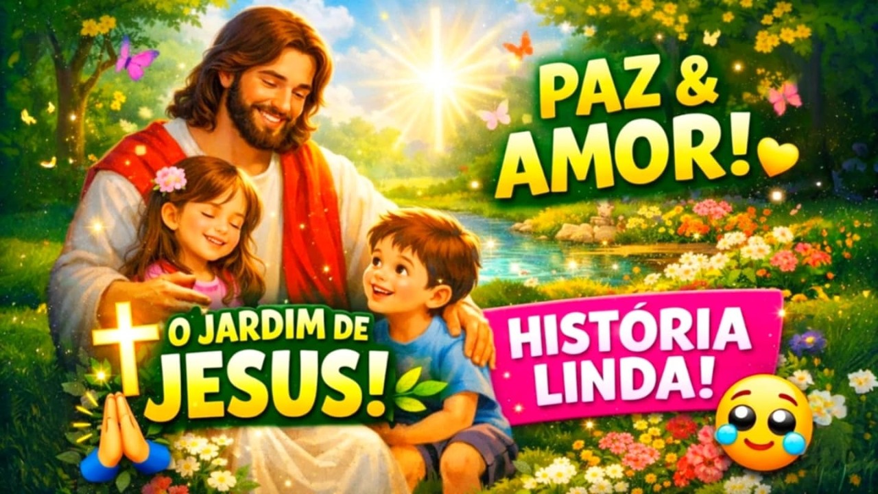 O Jardim de Jesus 🌿✨ História Bíblica Infantil Que Acalma o Coração das Crianças 🙏💛