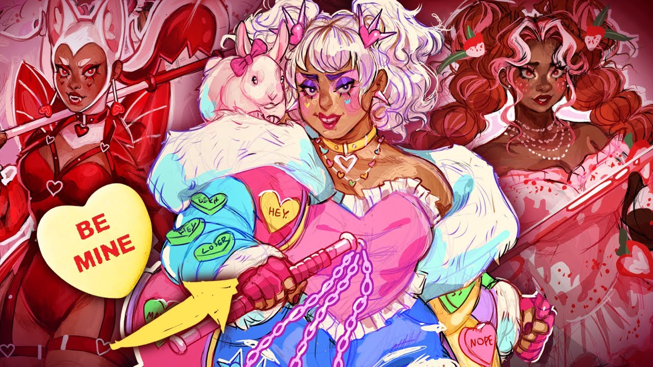 Turning Valentine's sweets into MAGICAL GIRLS 💕🍬🍭 (CHARACTER DESIGN CHALLENGE)