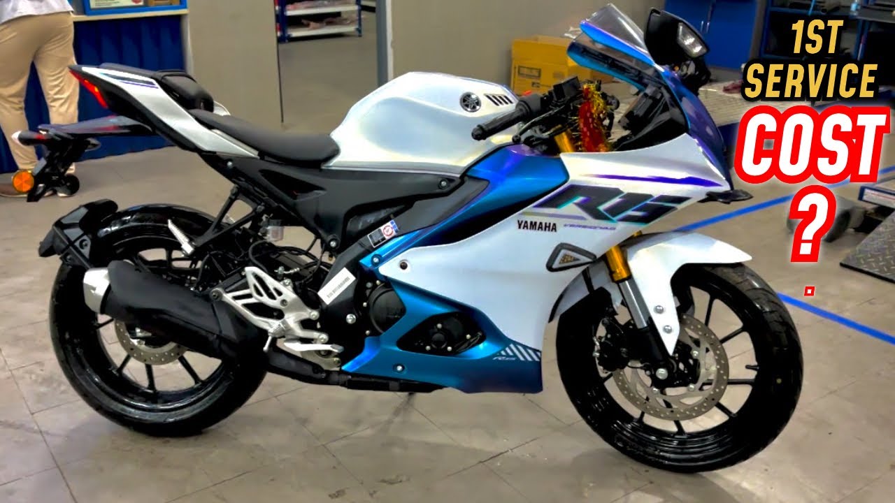 R15 MATTE PEARL WHITE First Service Cost Full Details￼ Video || R15 V4 First Service Price Vlog #r15