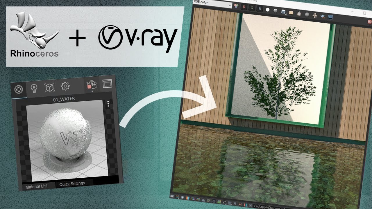 Water Material Creation - V-Ray for Rhino