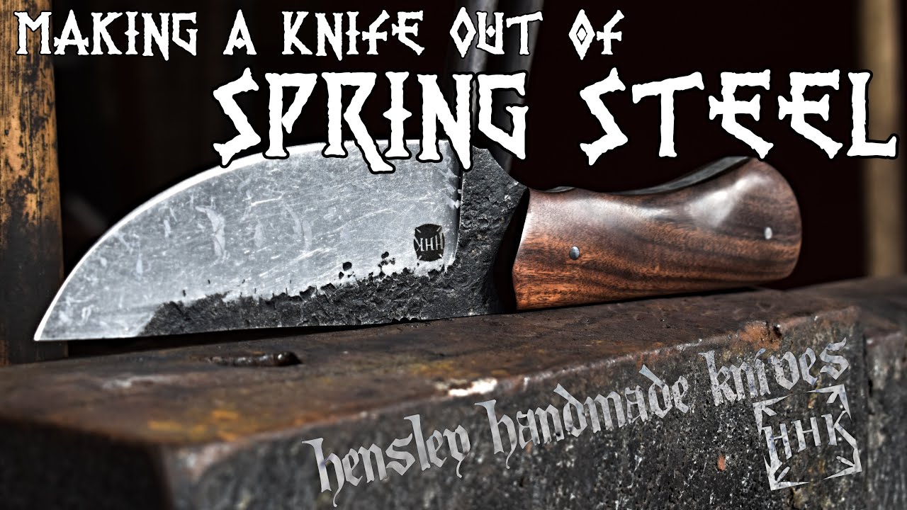 Making a knife out of a salvaged leaf spring