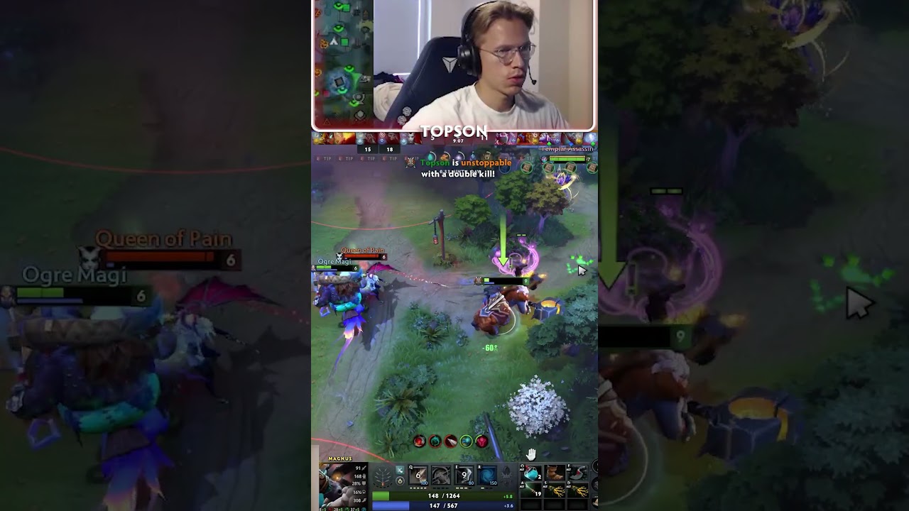 Easy Ultrakill for Topson on Magnus in Dota 2 #outplay #dota2 #gaming #outplayed
