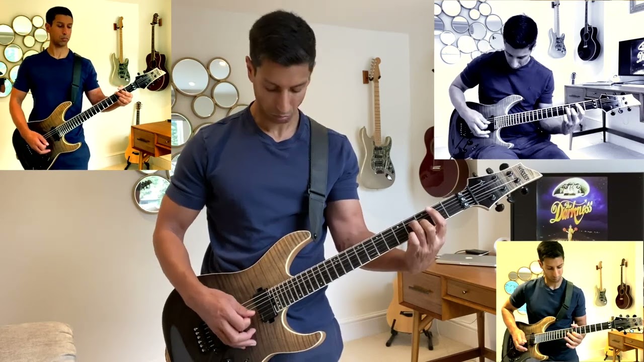 Holding My Own (The Darkness) - Schecter guitar cover over backing track - by Jon S