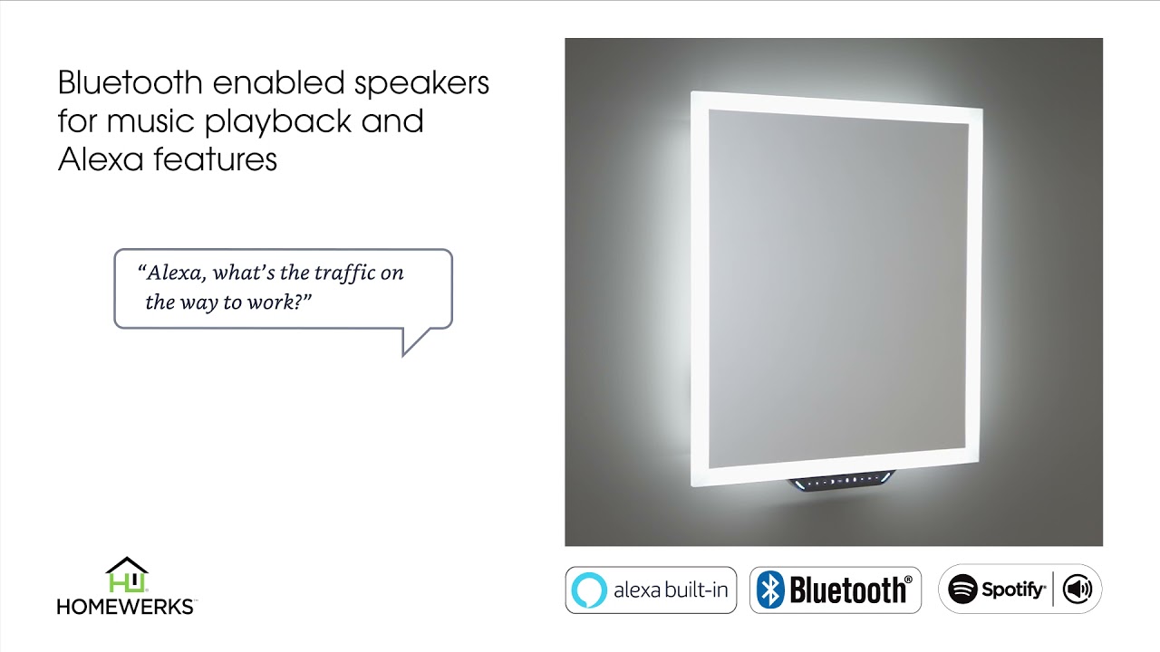 LED Mirror with Amazon Alexa Built-In