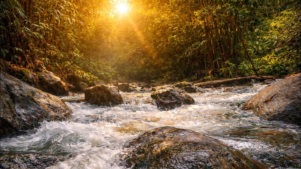 Relaxing River Sounds for Sleep & Stress Relief | 1 Hour No Music
