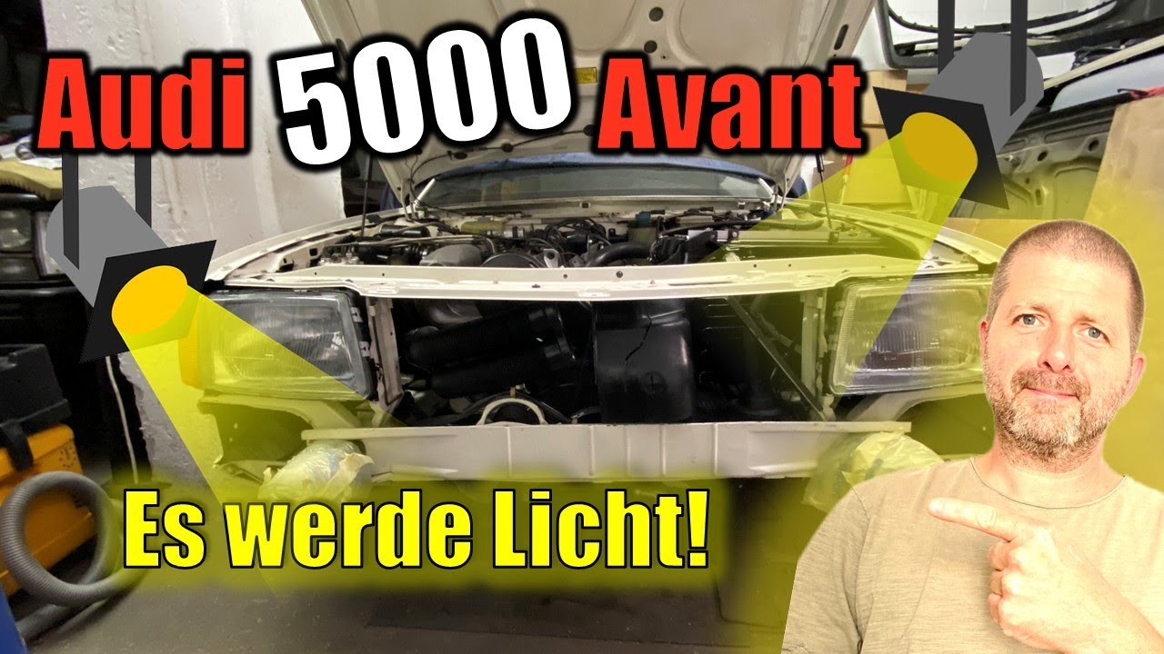 Audi 5000 Avant Typ 44 (Audi 100) das PROJEKT: Scheinwerfer wieder montieren - KRASSE Veränderung !!