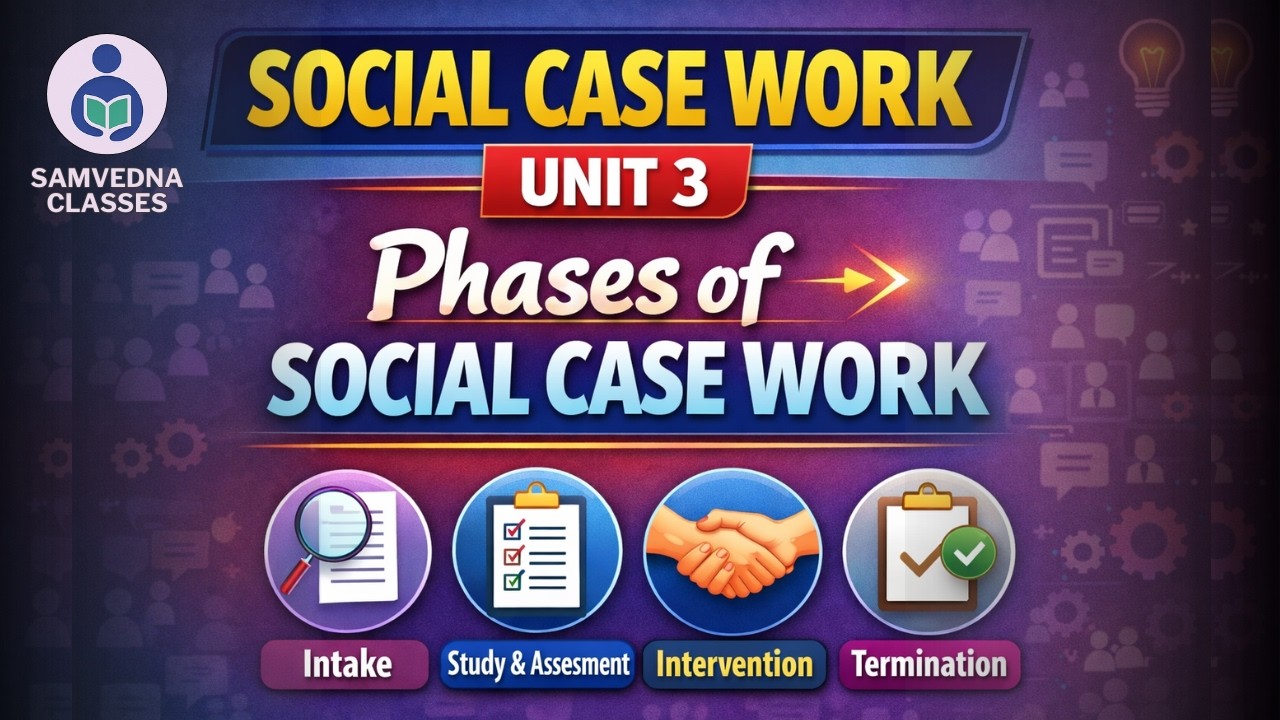 Phases of Social Case Work Explained | NTA NET Social Work | Samvedna Classes