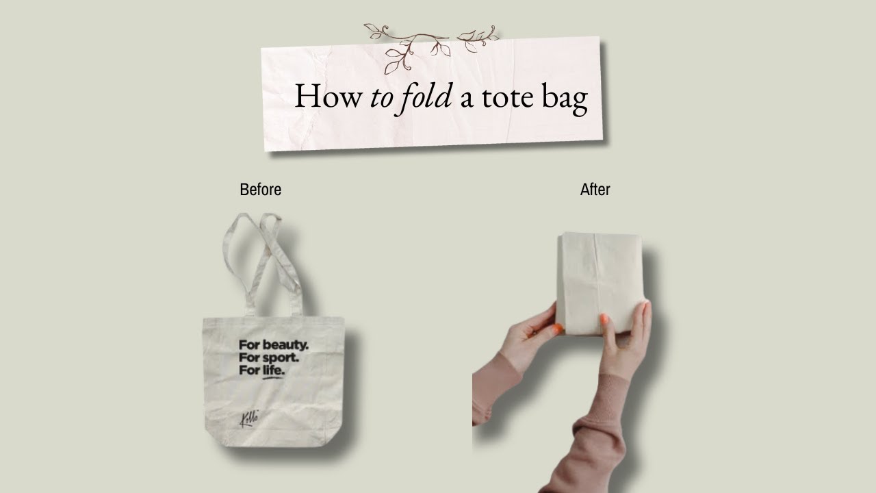 How to fold fabric tote bags
