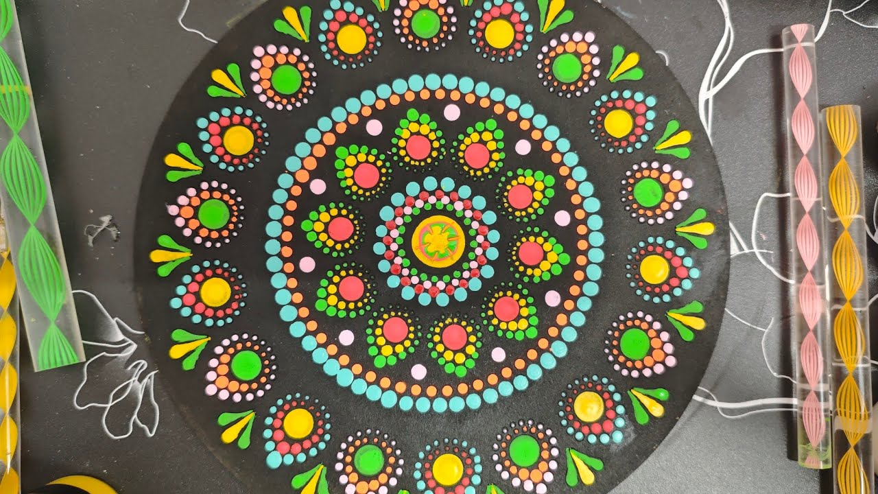 🔴 Mandala Dot Art 🎨 | Mandala Art | Mandala painting 🎨