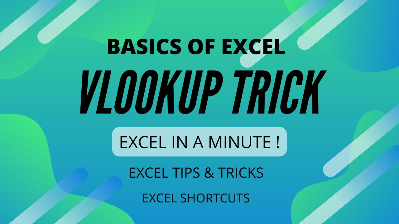 Vlookup Tricks - Excel in a minute - Excel for beginners - Excel Tricks and Tips - Shortcuts - Fun