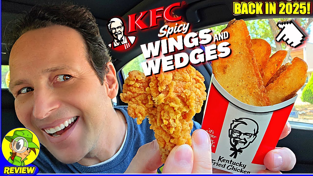 KFC® Spicy Wings And Wedges Review 👴🏻🔥🍗🥔 Back in 2025! 🤩 Peep THIS Out! 🕵️‍♂️