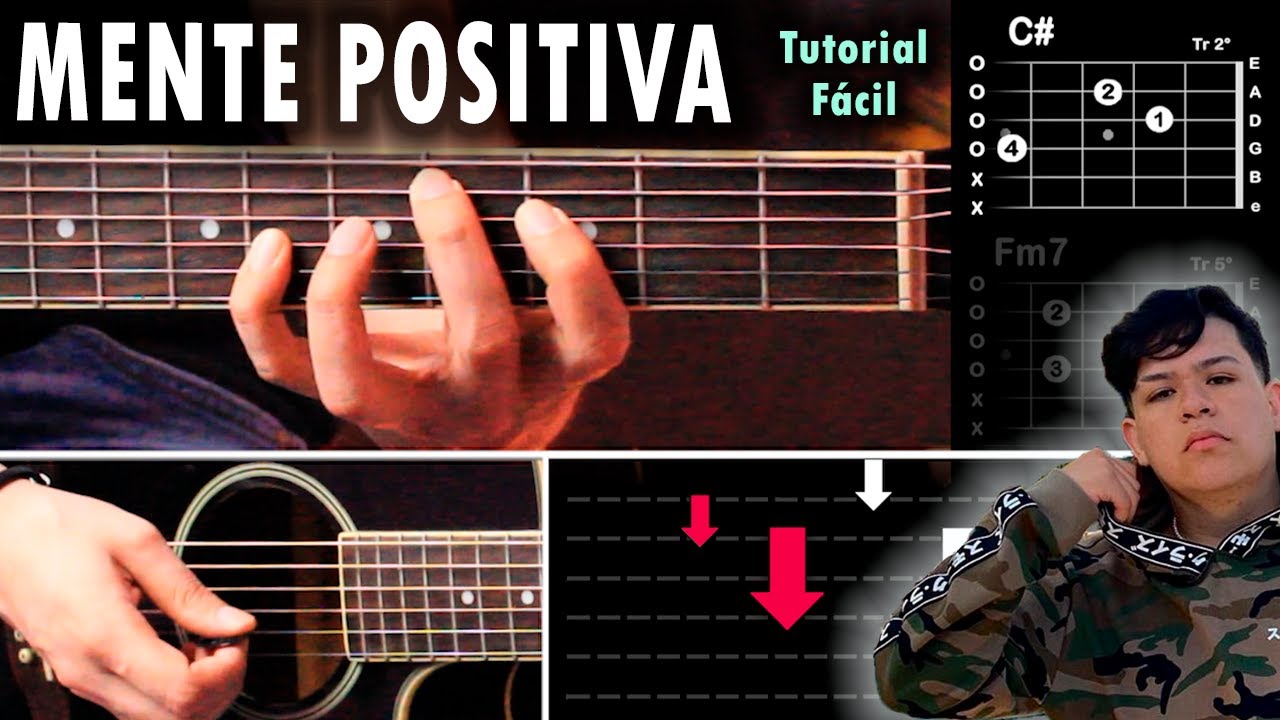 Mente Positiva - Junior H GUITARRA Tutorial | Acordes