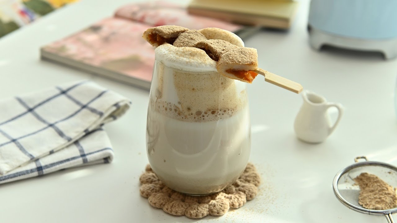 인절미 라떼 만들기 :: 홈카페 메뉴 (Injeolmi latte, 꼬마츄츄)