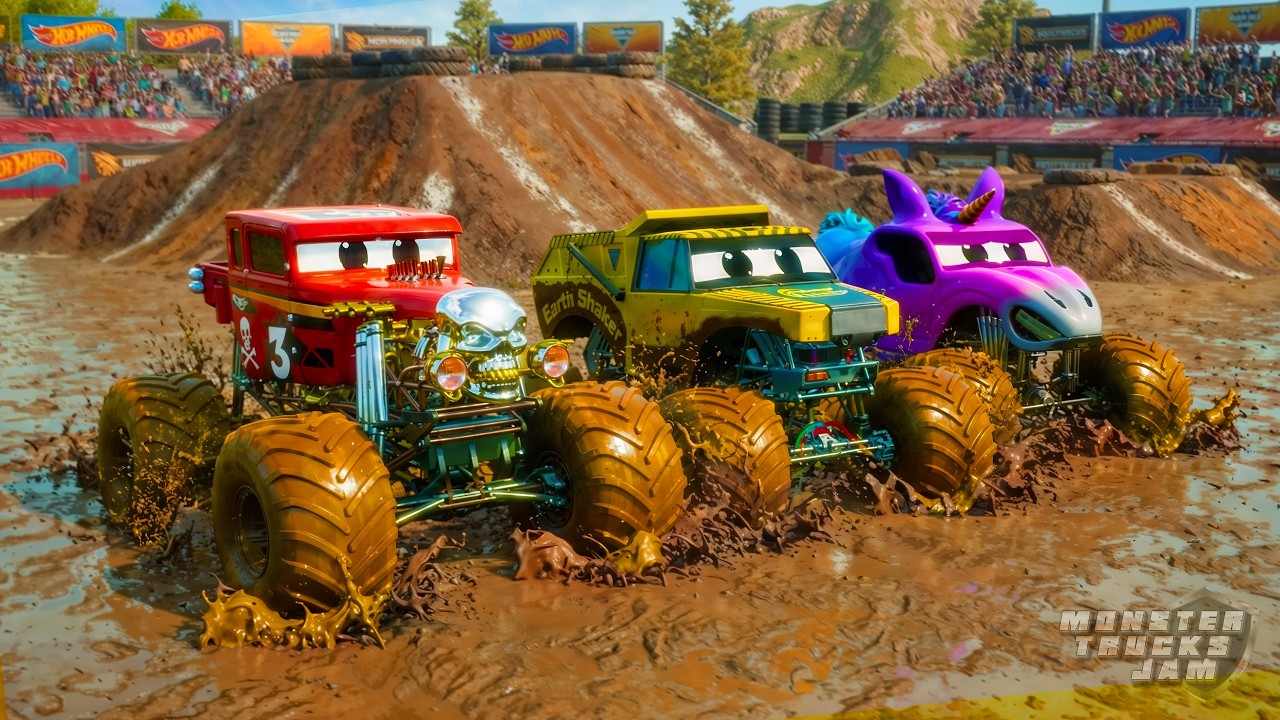 Monster Jam Battle: Earthshaker vs Dragonoid | INSANE Mud Racing | Huge Jumps & Crashes!
