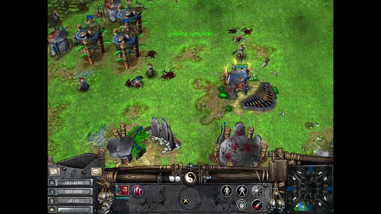 Battle Realms 1vs7XP-Wolf vs 7 Serpent