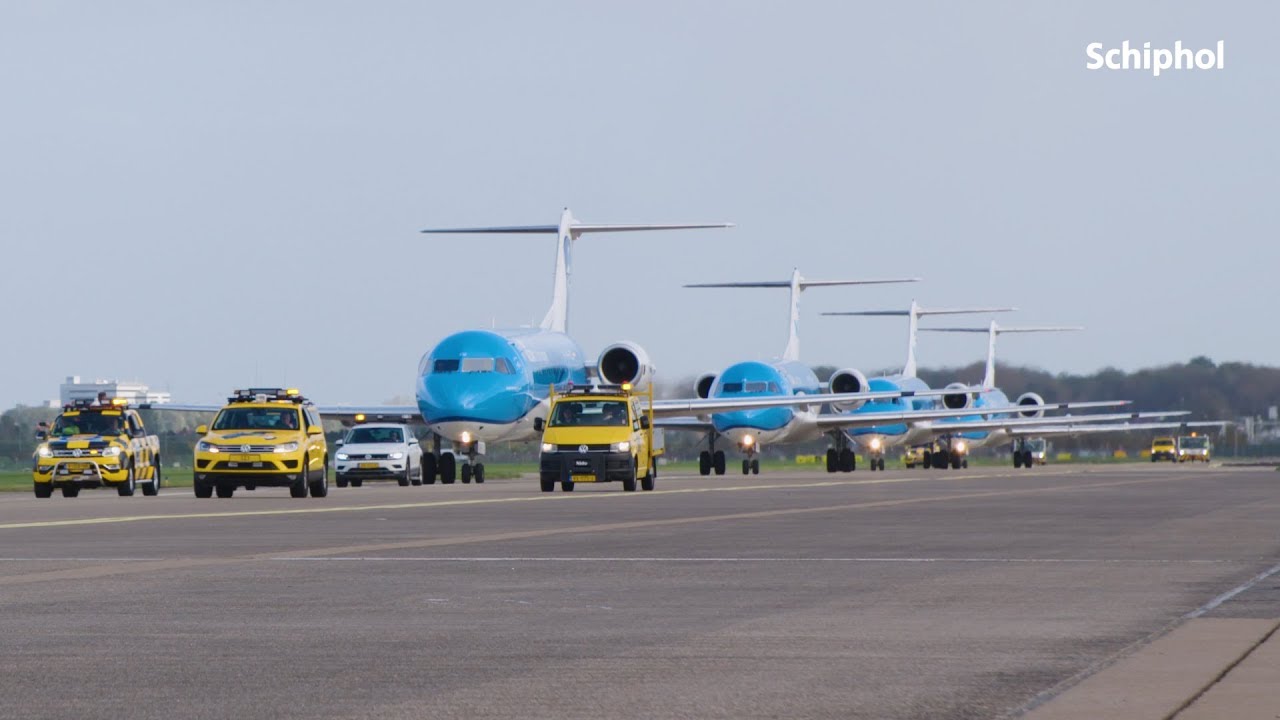 Afscheid laatste Fokker 70's op Schiphol