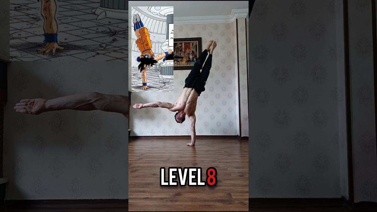 Goku training from level 1 to level 8 #goku #anime #training #workout