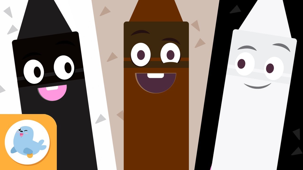 LOS COLORES para niños ⬜⬛🟫 BLANCO, NEGRO y MARRÓN 🎨 Recopilación