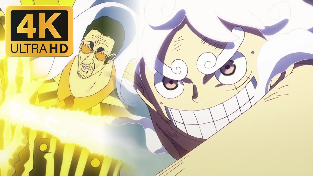 Luffy's Gear 5 Vs Kizaru English Dub「4K」One Piece