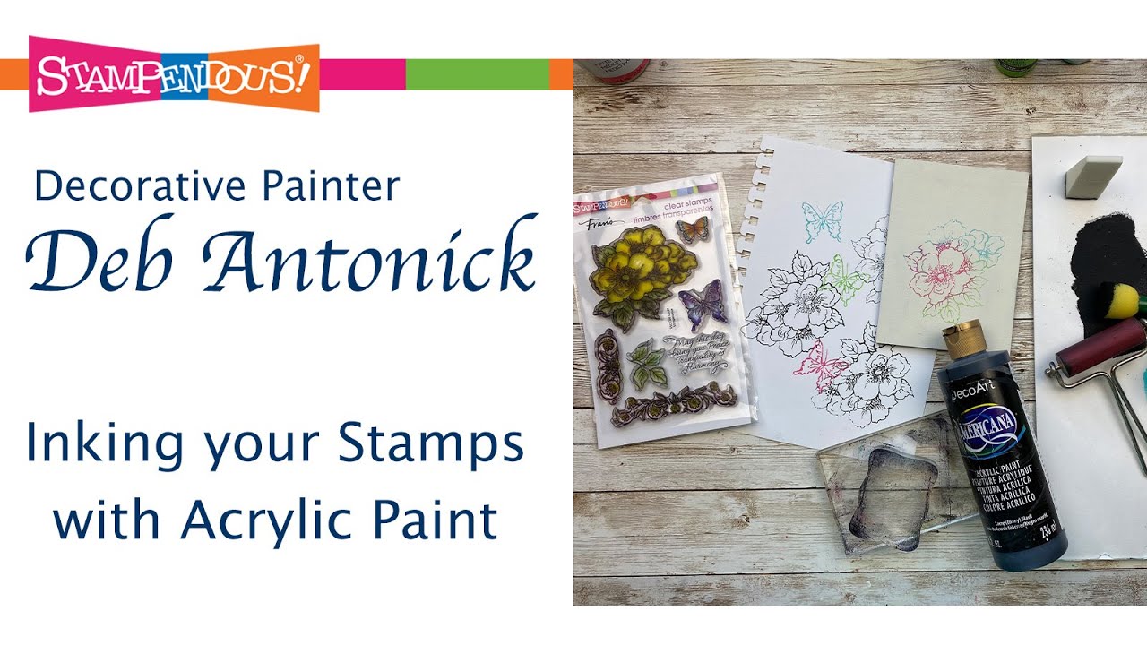 Inking Your Stamps with Acrylic Paint