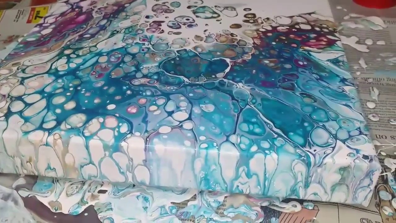 E11 Acrylic Pouring: Cobalt blue, Magenta, Burnt Umber, Flip Cup, Silicone, Floetrol