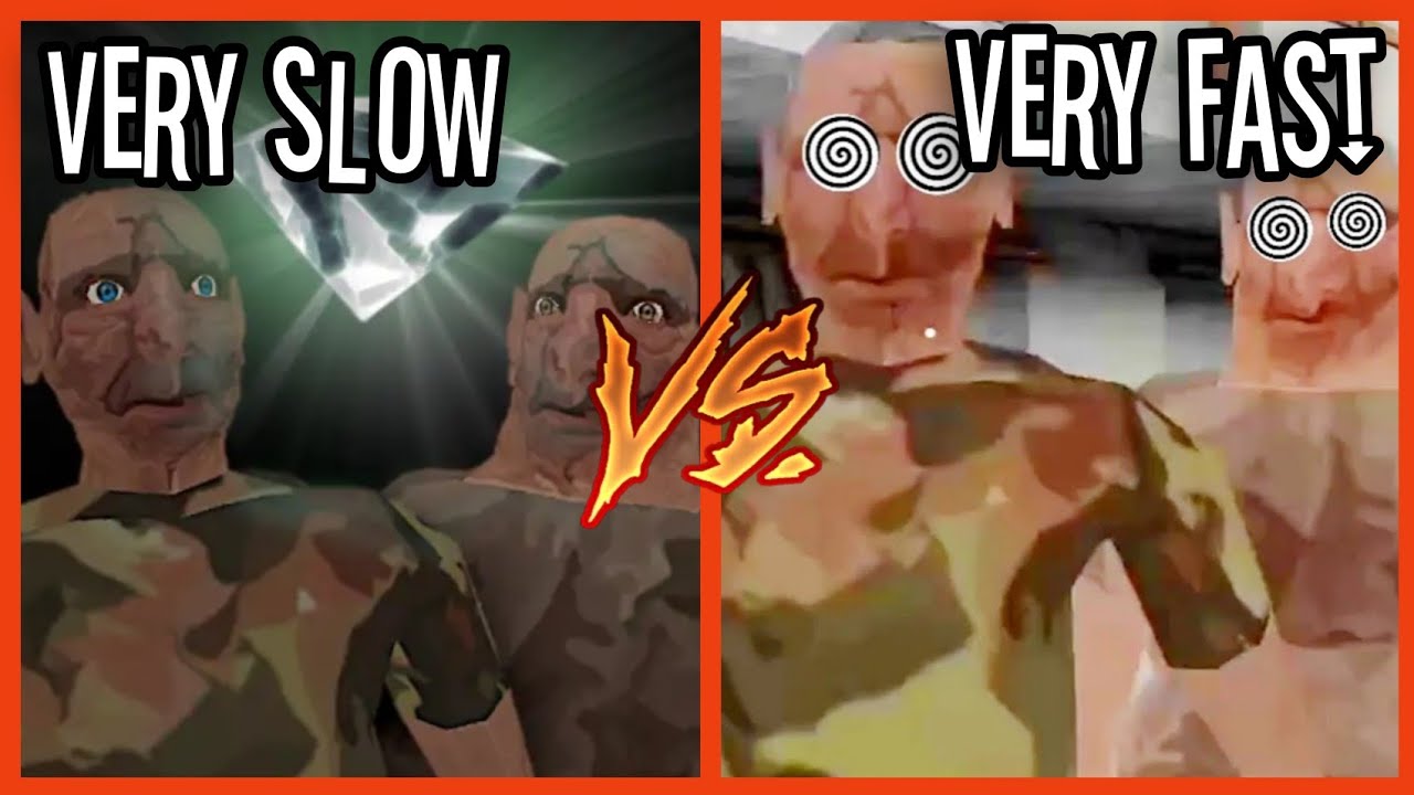 The Twins Chase Music In Slow, Normal, Fast And Super Fast Speed