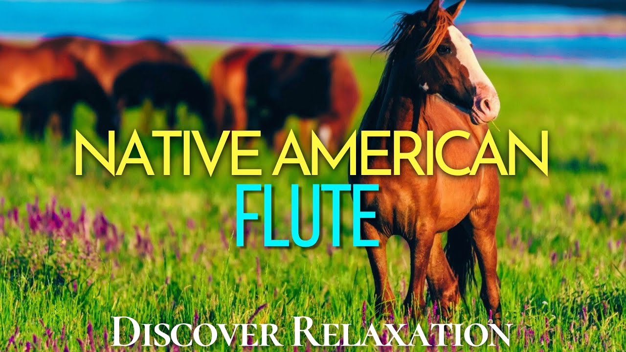 Majestic Wild Horses and Soothing Native American Flute Music, Relaxing Music, Calming Stress Relief