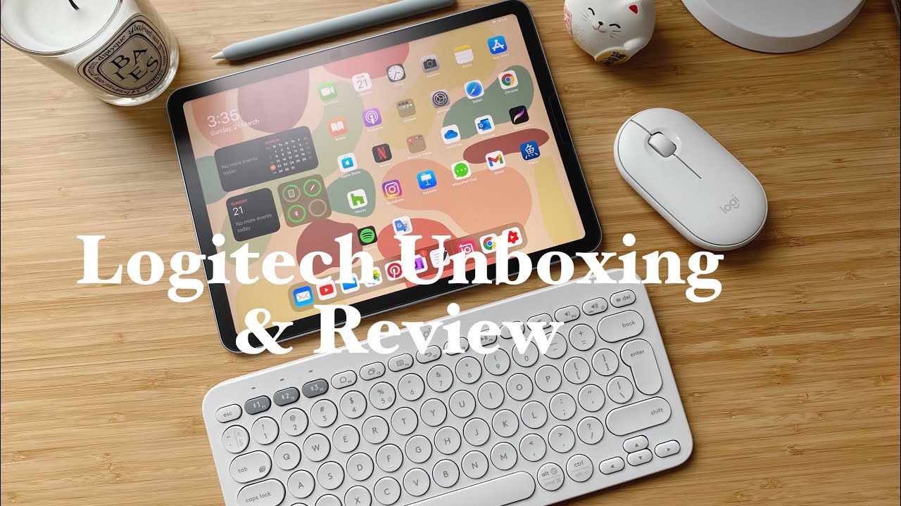 Logitech K380 keyboard & pebble mouse Unboxing & Review | Use with iPad Air 4