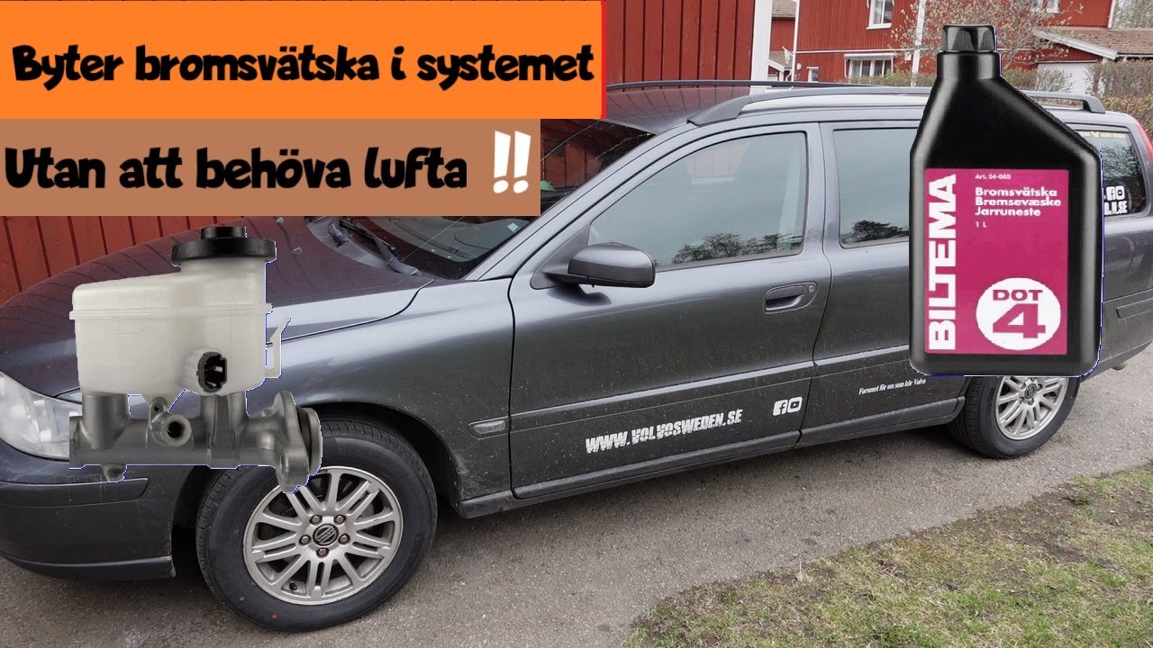 Vi byter bromsvätska i hela bromssystemet utan att behöva lufta