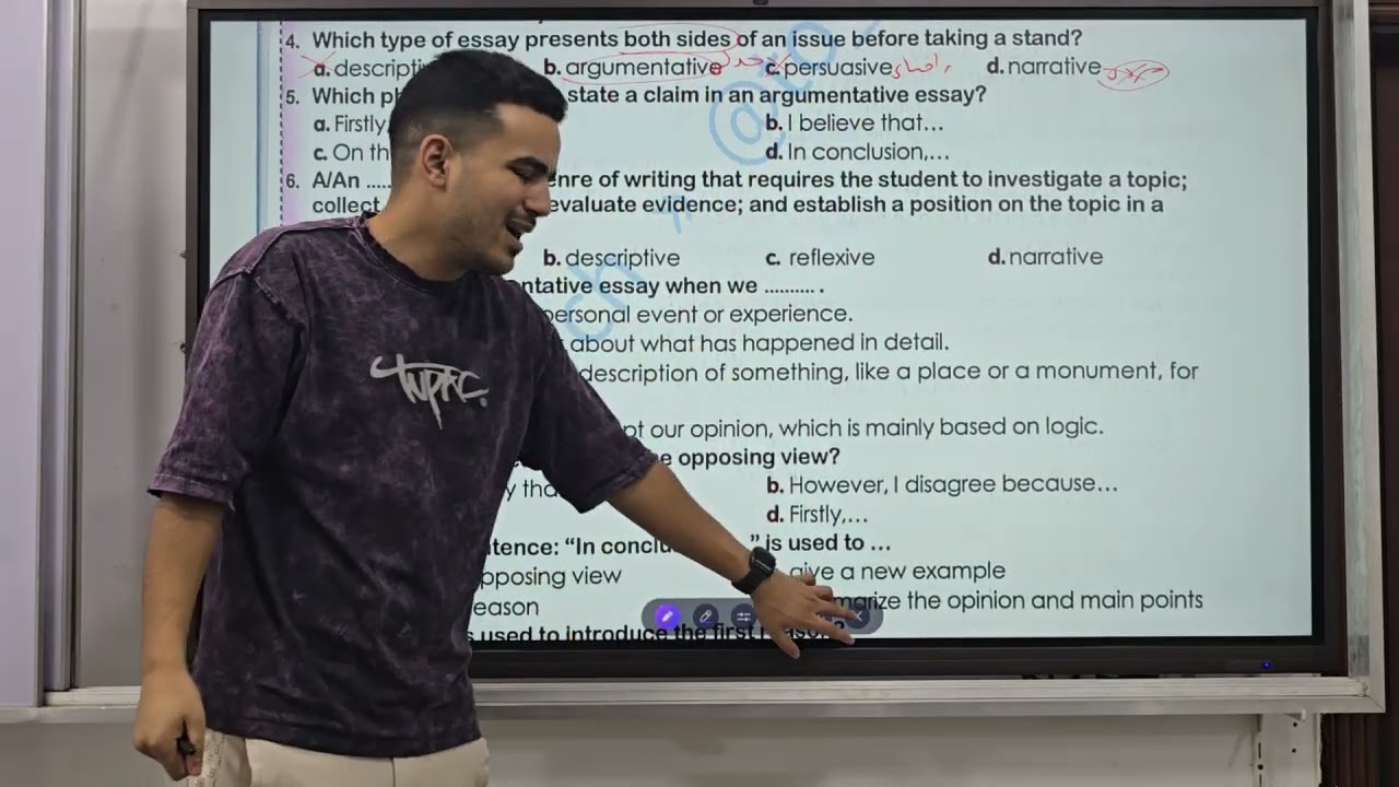 شرح وحل Argumentative Essay | مهارات Unit 2 ثانوية عامة 2026 