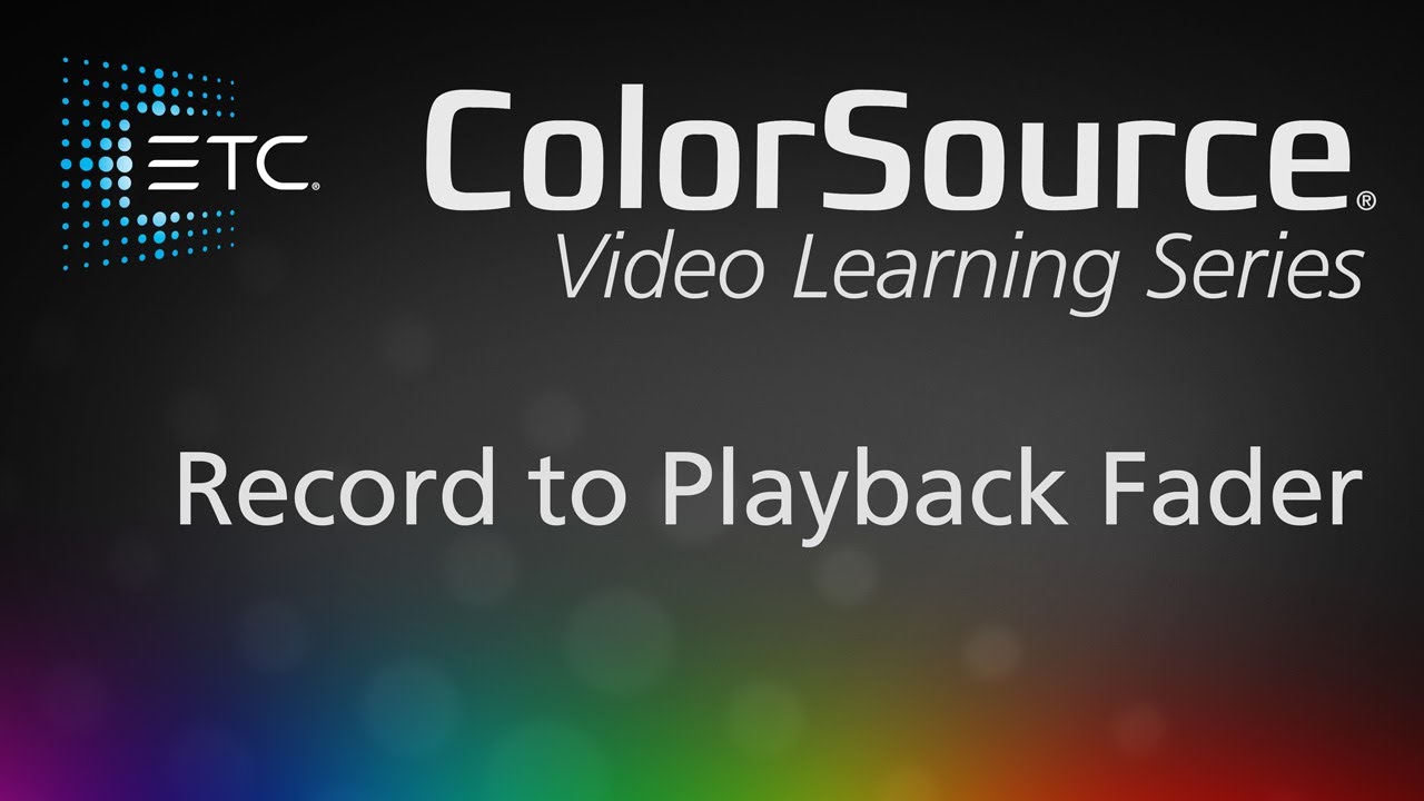 Record to Playback Fader
