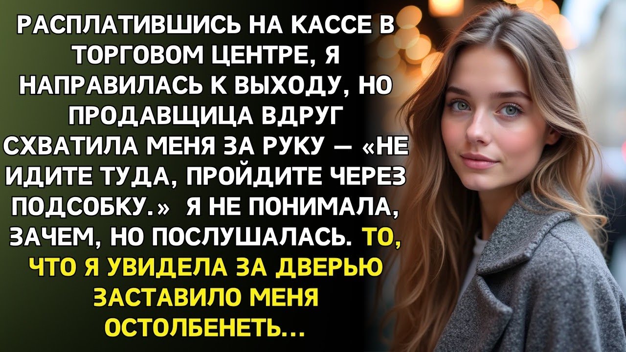 Не выходи через зал,  шепнула кассирша. Я послушалась а когда услышала голос мужа...