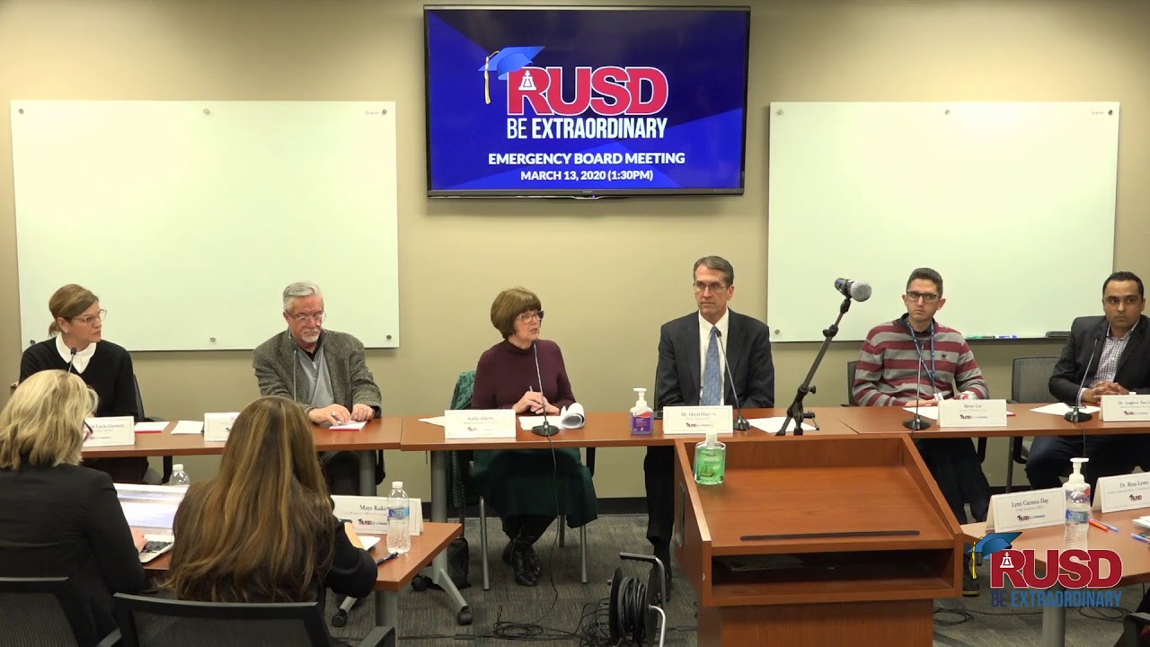 LIVE STREAM: RUSD Board Meeting 3-13-20