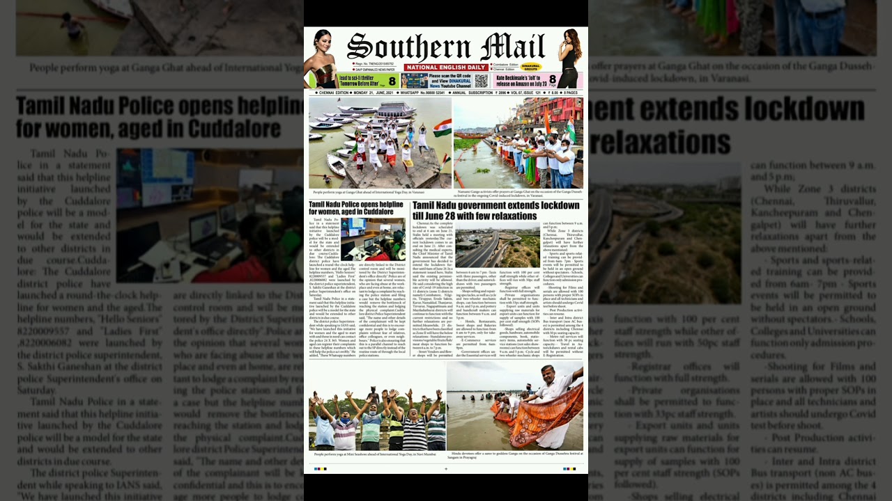 SOUTHERN MAIL DAILY NEWS | 21.06.2021 | NEWS UPDATE | PDF