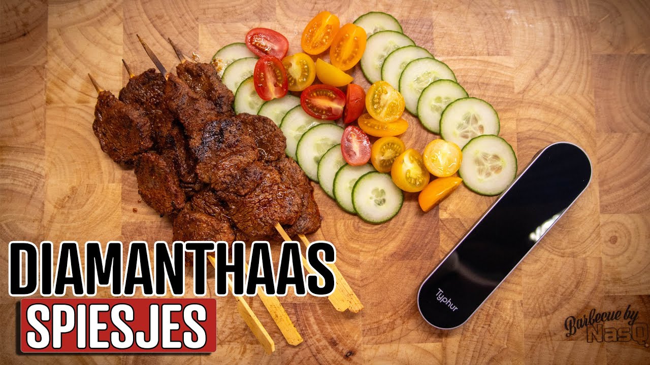 Diamanthaas spiesjes met een Koffie marinade!