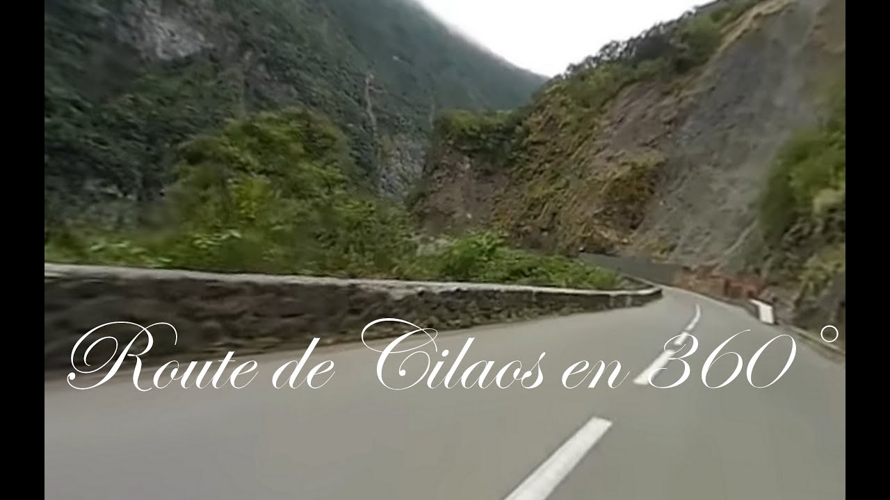 Île de la Réunion, route de Cilaos a moto en 360°