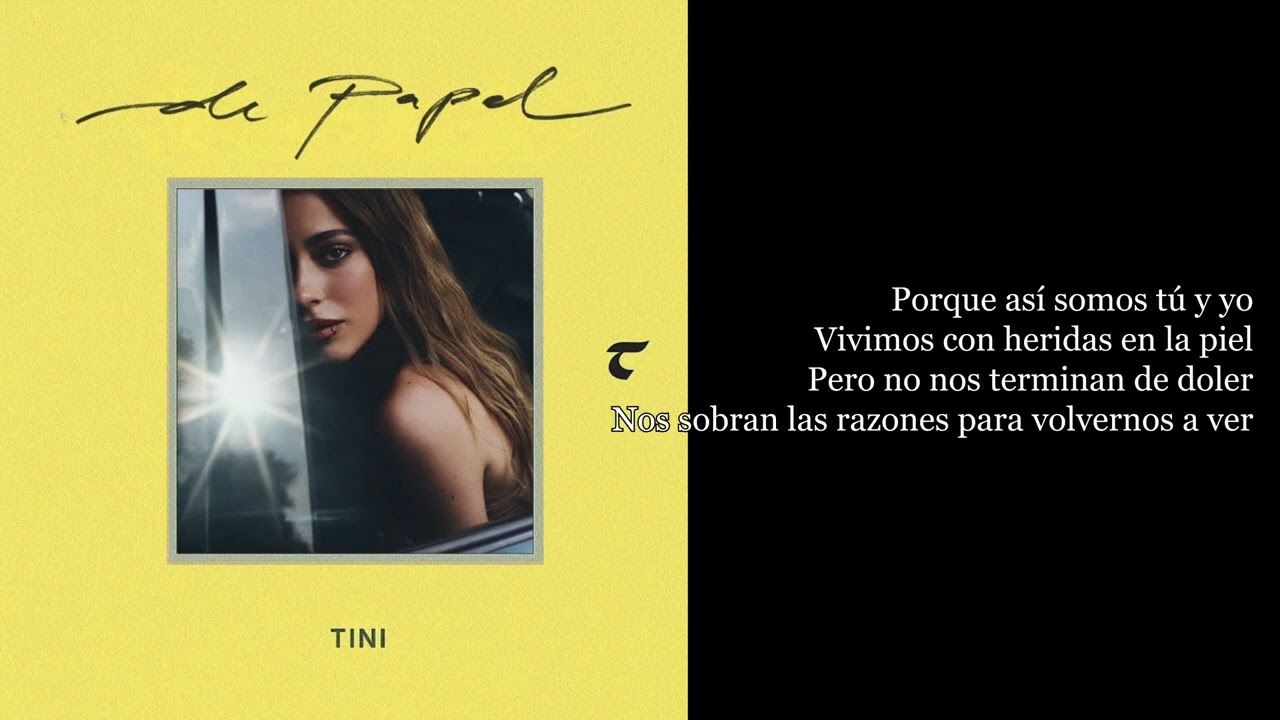 De papel Tini Letra