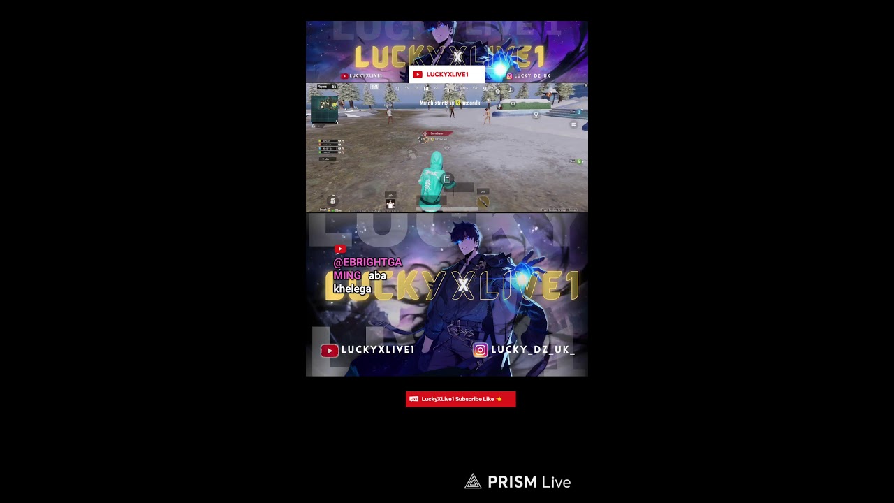 Live streaming of LUCKYxLive1 Battlegrounds mobile india update 4.1