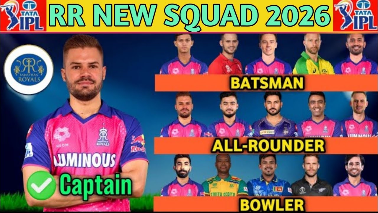 IPL 2026 Rajasthan Royals team full and best Squad l Rr New Squad in IPL 2026 l