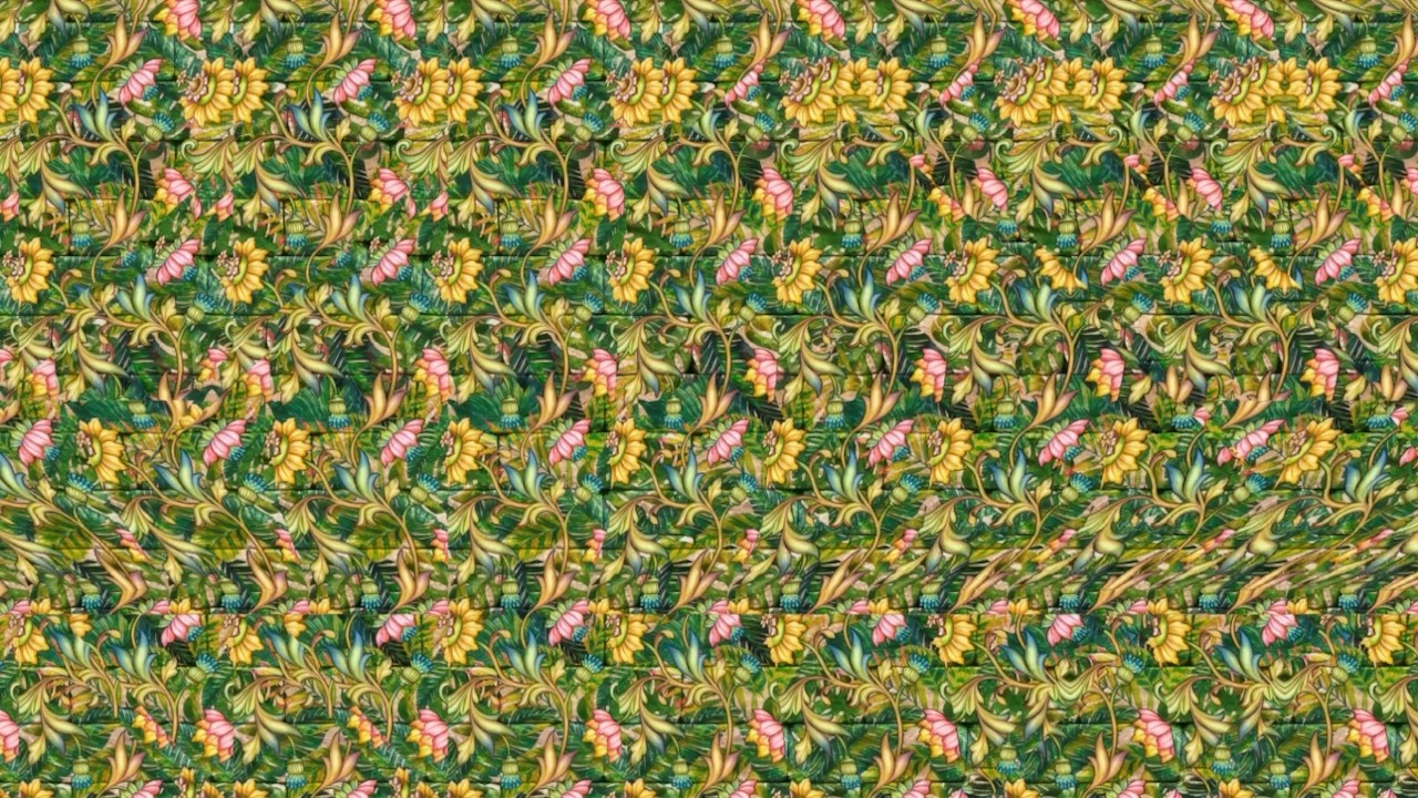 Amid the Pyramid - 3D Stereogram Illusions