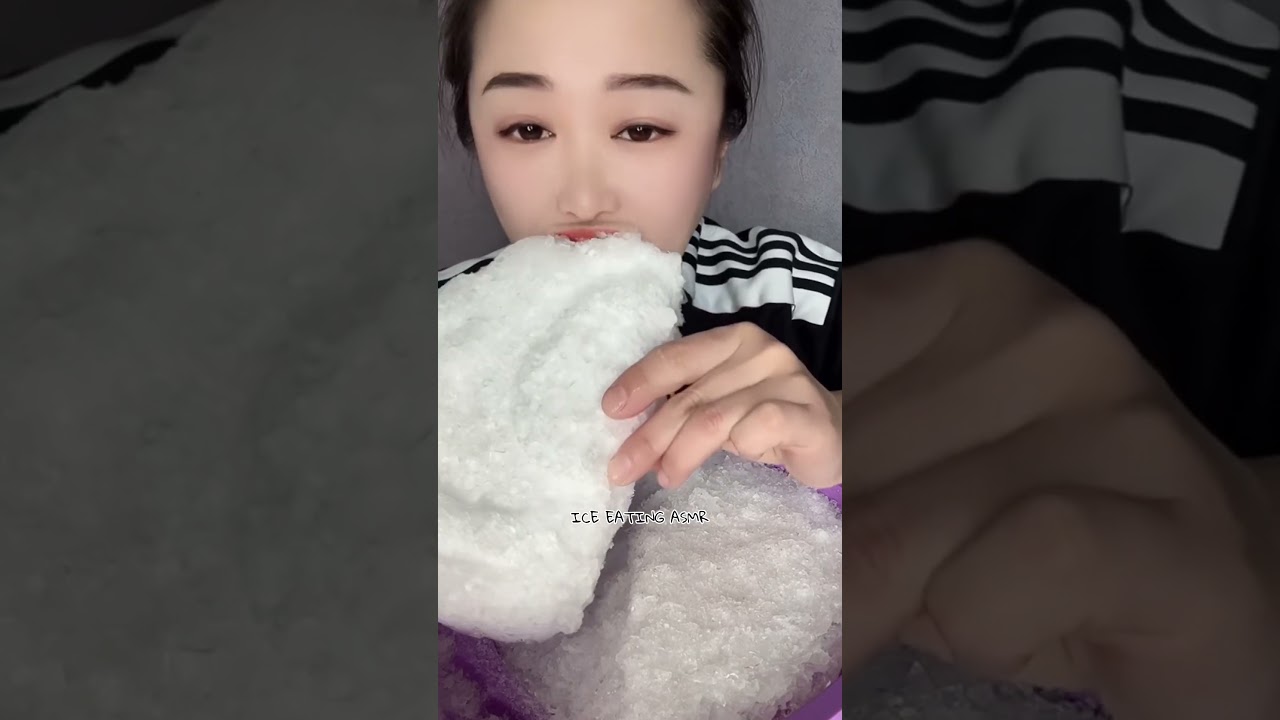 Soft crunchy ice mukbang #iceeating #gefrierfrost #asmr #mukbang