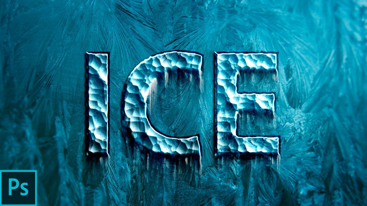 How to create ice or frozen text effect in Photoshop (Adobe Photoshop CC 2017 Tutorial)