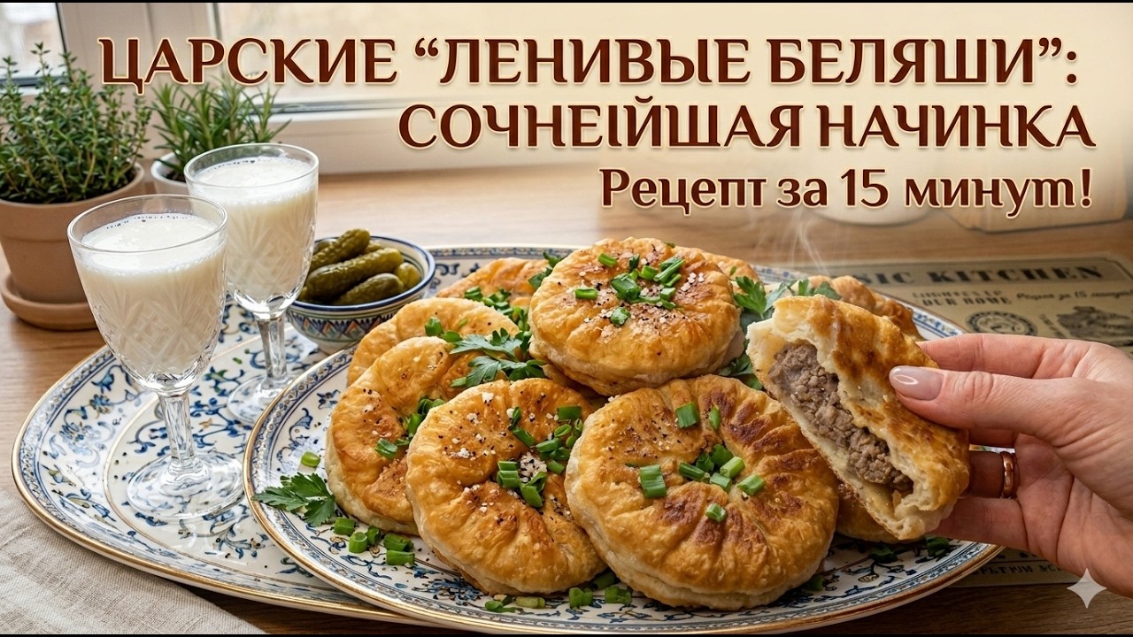 Ленивые беляши | ТЕСТА РУКАМИ ДАЖЕ НЕ КАСАЮСЬ!!! | Быстро | Вкусно