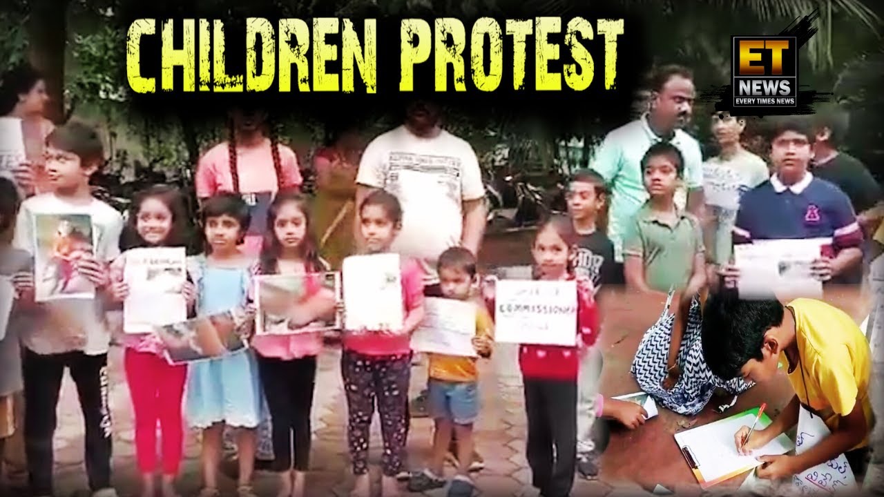 The Children Came To Pate Basheerabad Police Station To Save Themselves From The Clutches Of Dogs.
