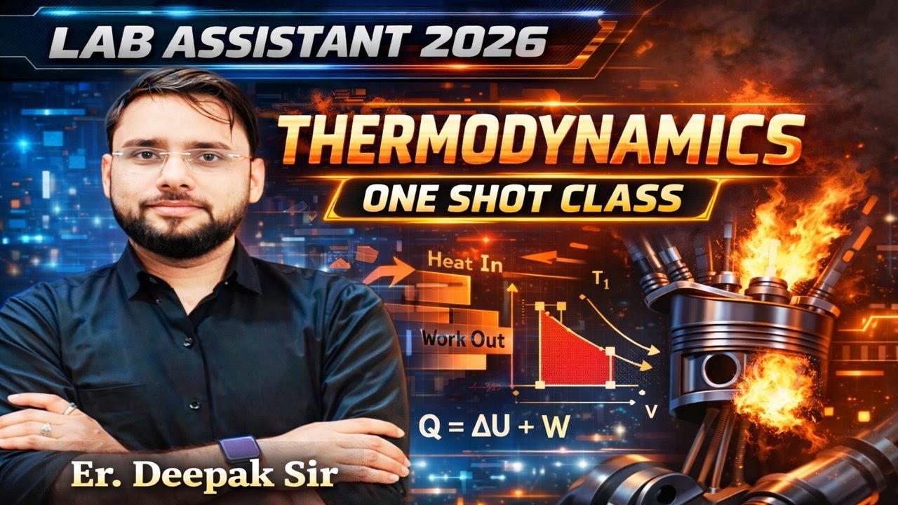 Lab assistant 2026 | Thermodynamics one shot class | Er. Deepak sir